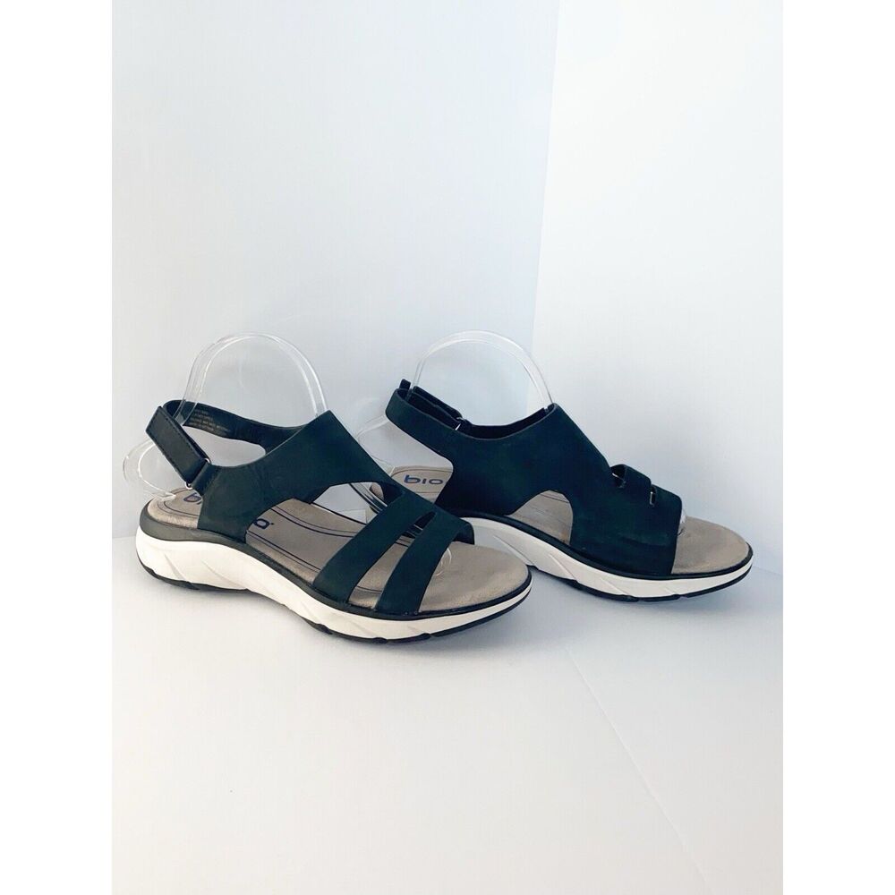 BIONICA Akela Sandals Womens 9 Black White Strappy Outdoor Casual Comfort Sporty - Picture 5 of 14